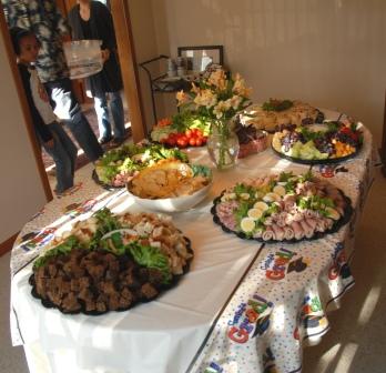 The spread was delicious and plenty of it! Fantastic!
